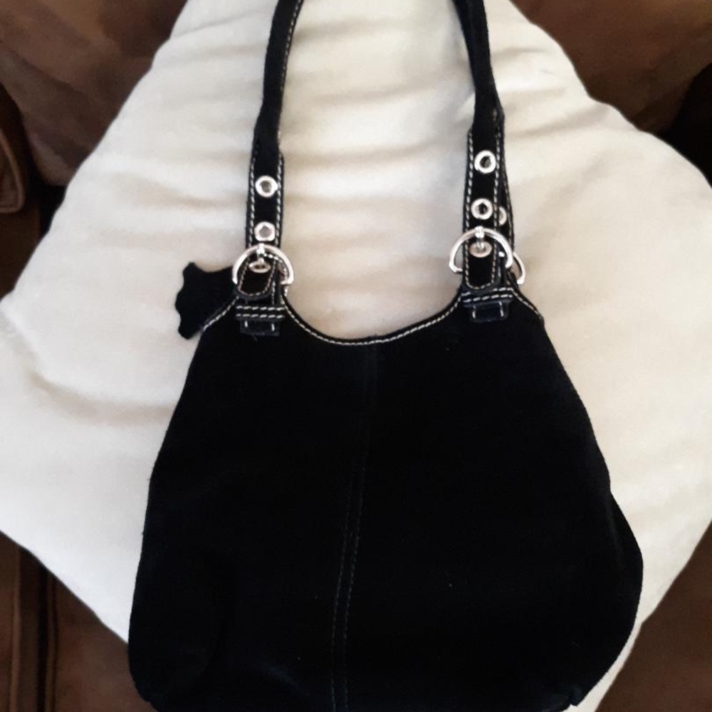 Lord & Taylor Black Suede Purse